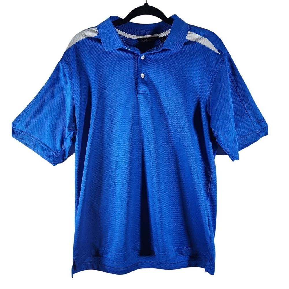 Walter Hagen Essentials Men's Royal Blue Performance Golf Polo Shirt Size Medium